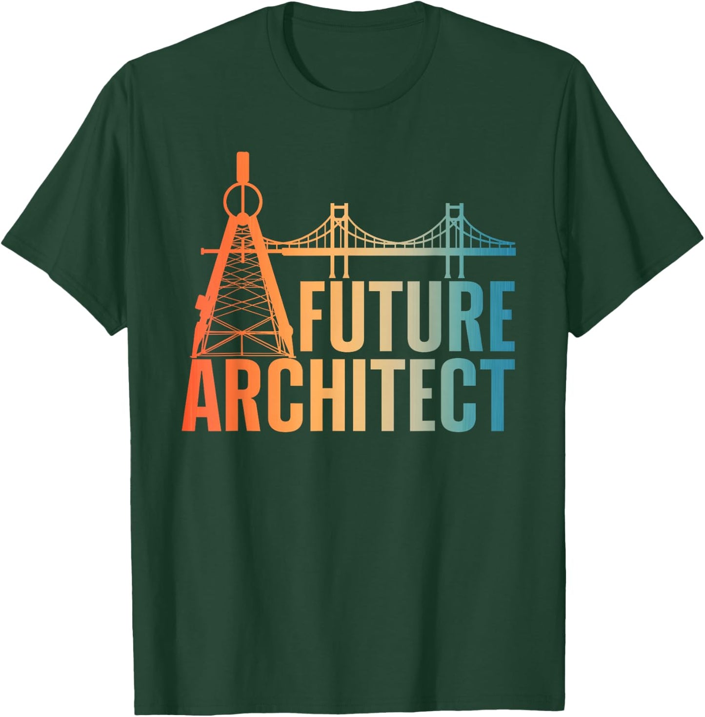 Cool Future Architect Art Boy Girl Kids Architecture Student T-Shirt - T-Shirt | Forest