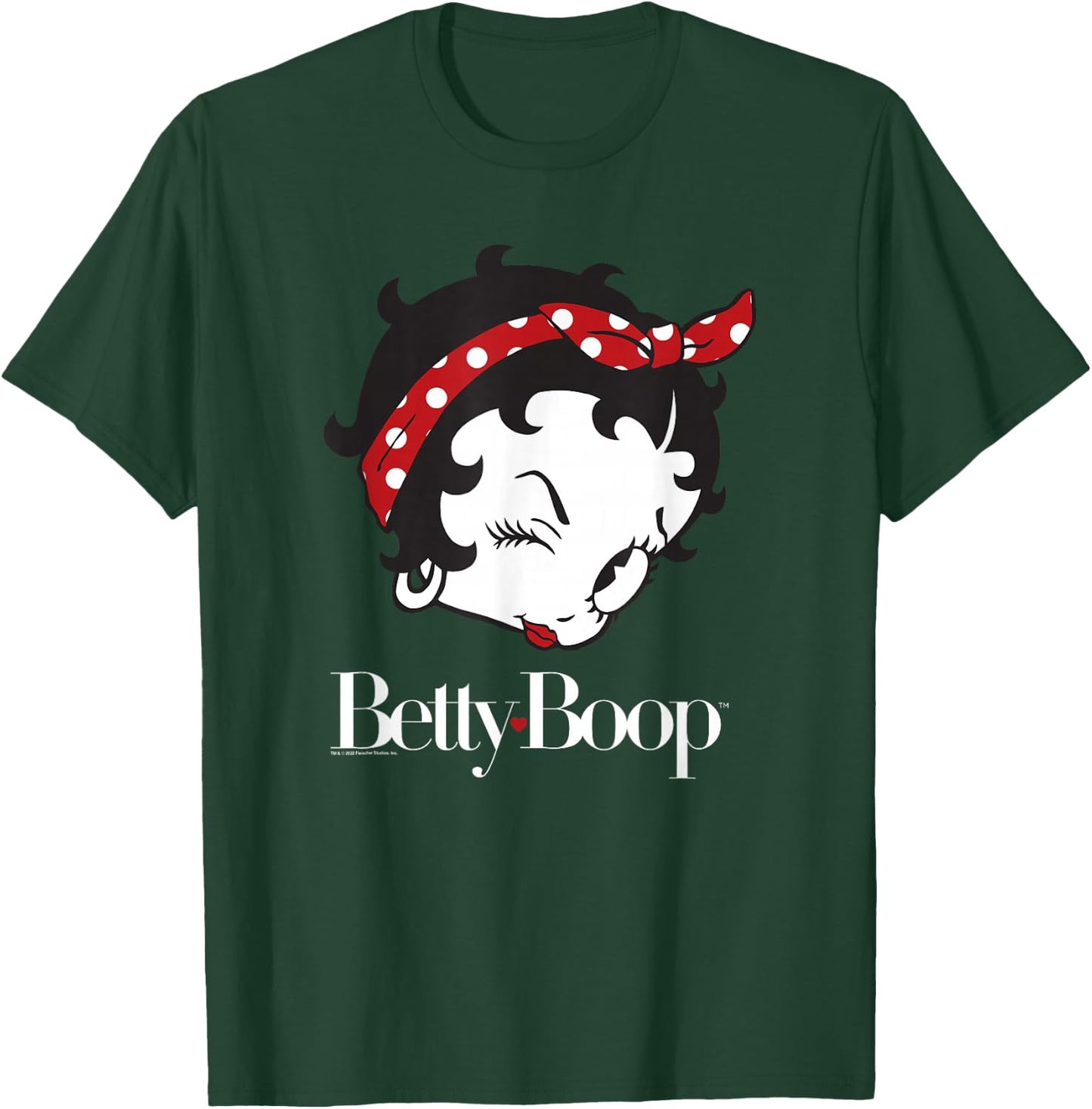 Betty Boop Vintage Big Head Wink Bandana T-Shirt - T-Shirt | Forest