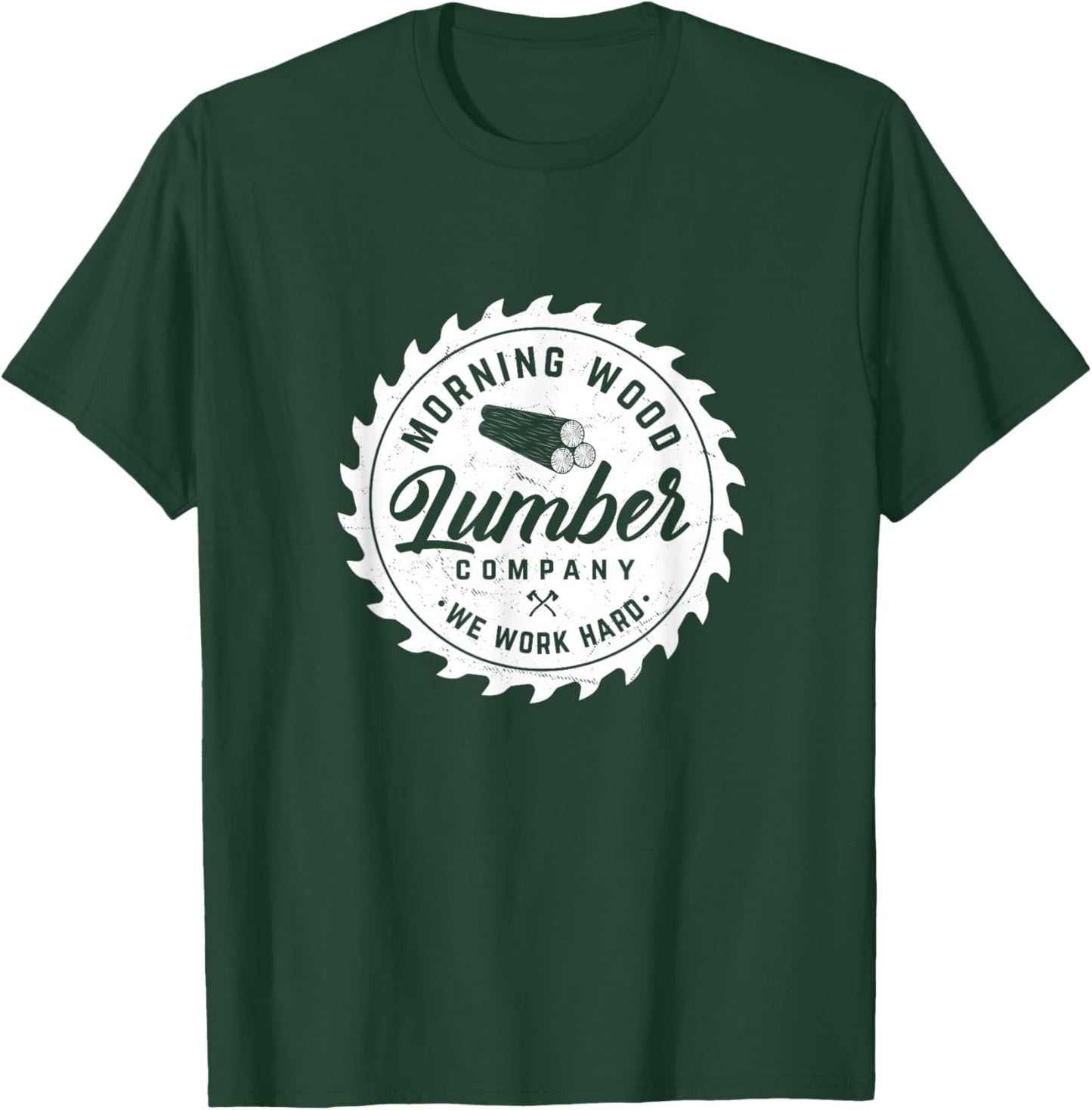 Retro Morning Wood Lumber Company Camping Woodman T-Shirt - T-Shirt | Forest
