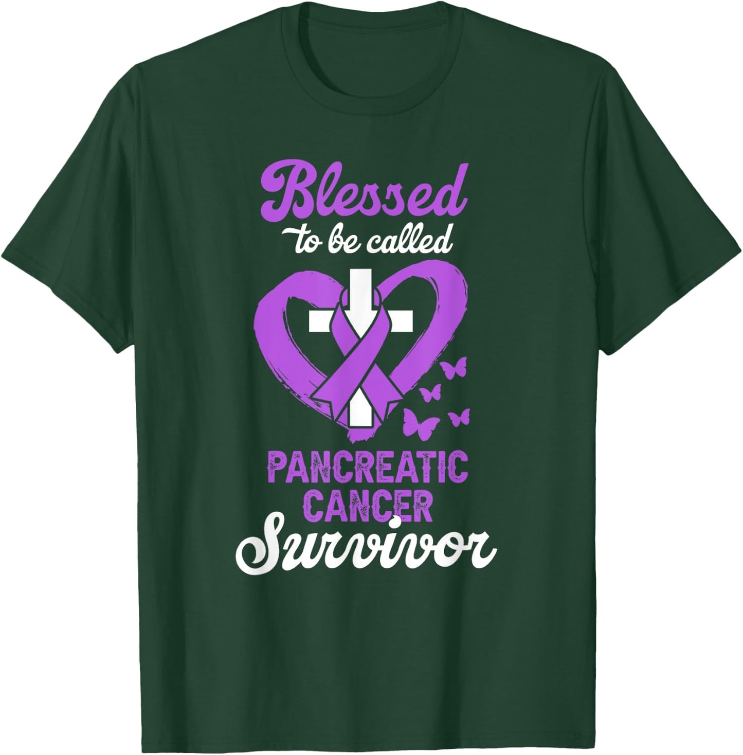 Blessed To Be Called Pancreatic Cancer Survivor Christian T-Shirt - T-Shirt | Forest