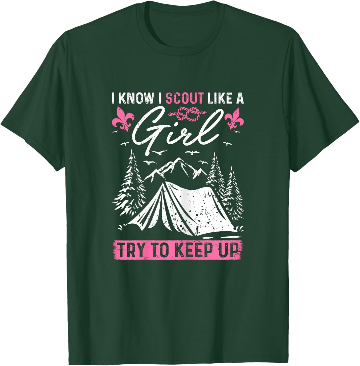 Scout Leader Like A Girl Adventure Outdoor Wildlife Mommy T-Shirt - T-Shirt | Forest
