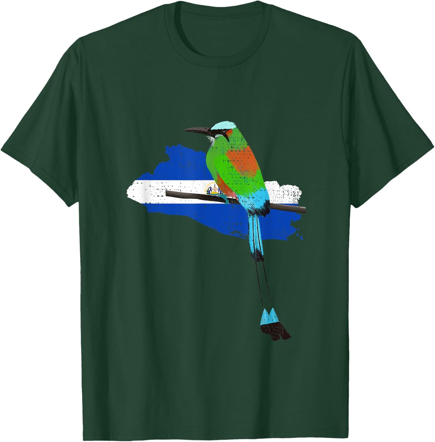 El Salvador Salvadoran Coat Salvadorian Gifts Torogoz Bird T-Shirt - T-Shirt | Forest