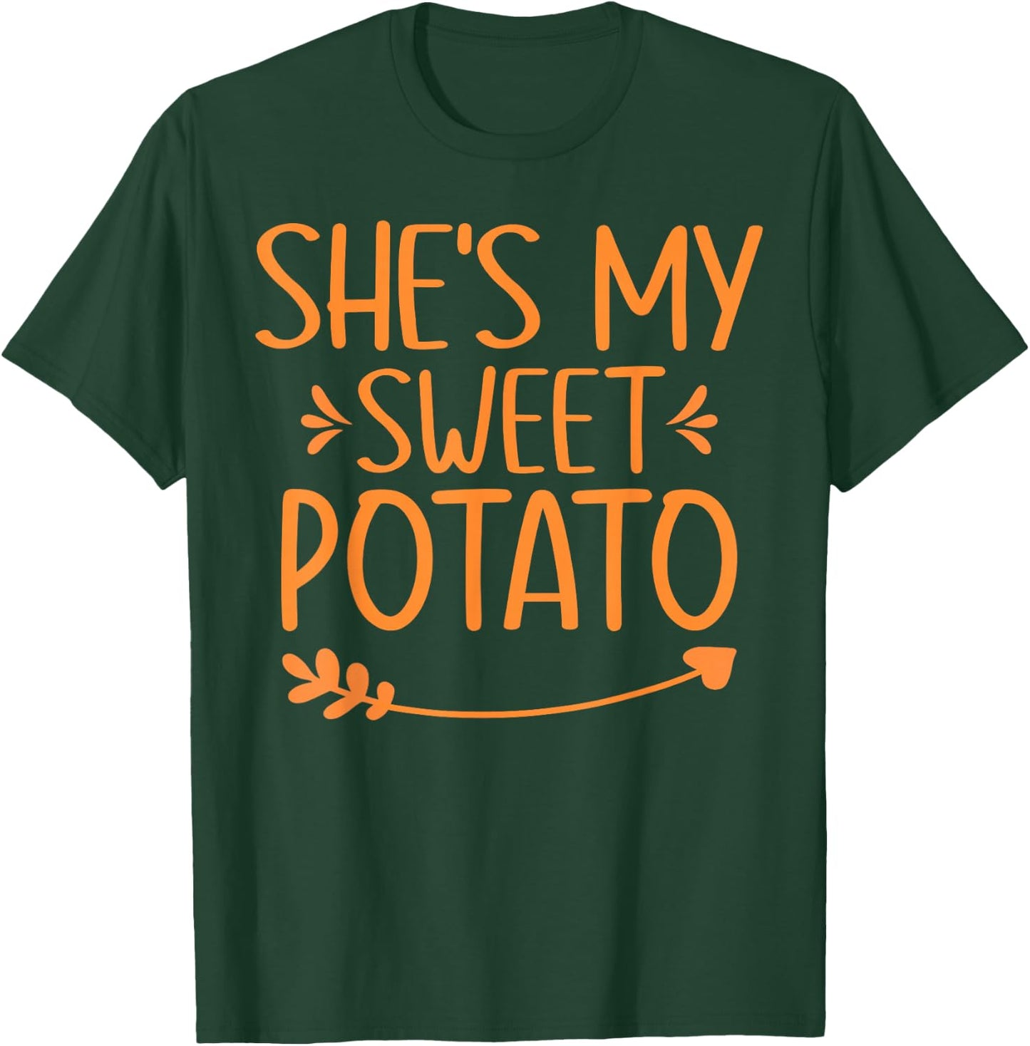 Thanksgiving Matching Couples Outfit Sweet Potato Yes I Yam T-Shirt - T-Shirt | Forest