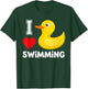 Swim Shirts For Boys Girls, Funny I Love Swimming Duck T-Shirt - T-Shirt | Forest