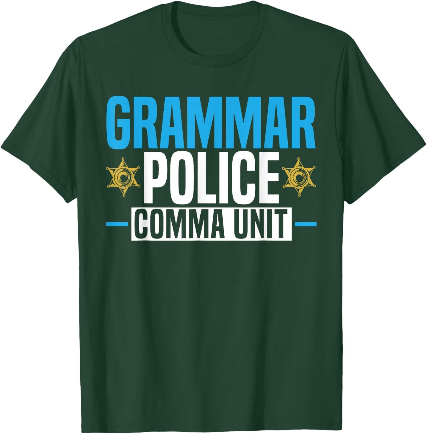 Grammar Police Comma Unit English Teacher Grammar Teacher Women T-Shirt - T-Shirt | Forest