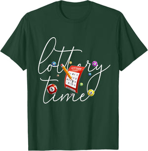 Lottery Scratcher Men Women Lucky Player Funny Bingo T-Shirt - T-Shirt | Forest