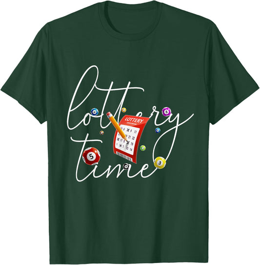 Lottery Scratcher Men Women Lucky Player Funny Bingo T-Shirt - T-Shirt | Forest