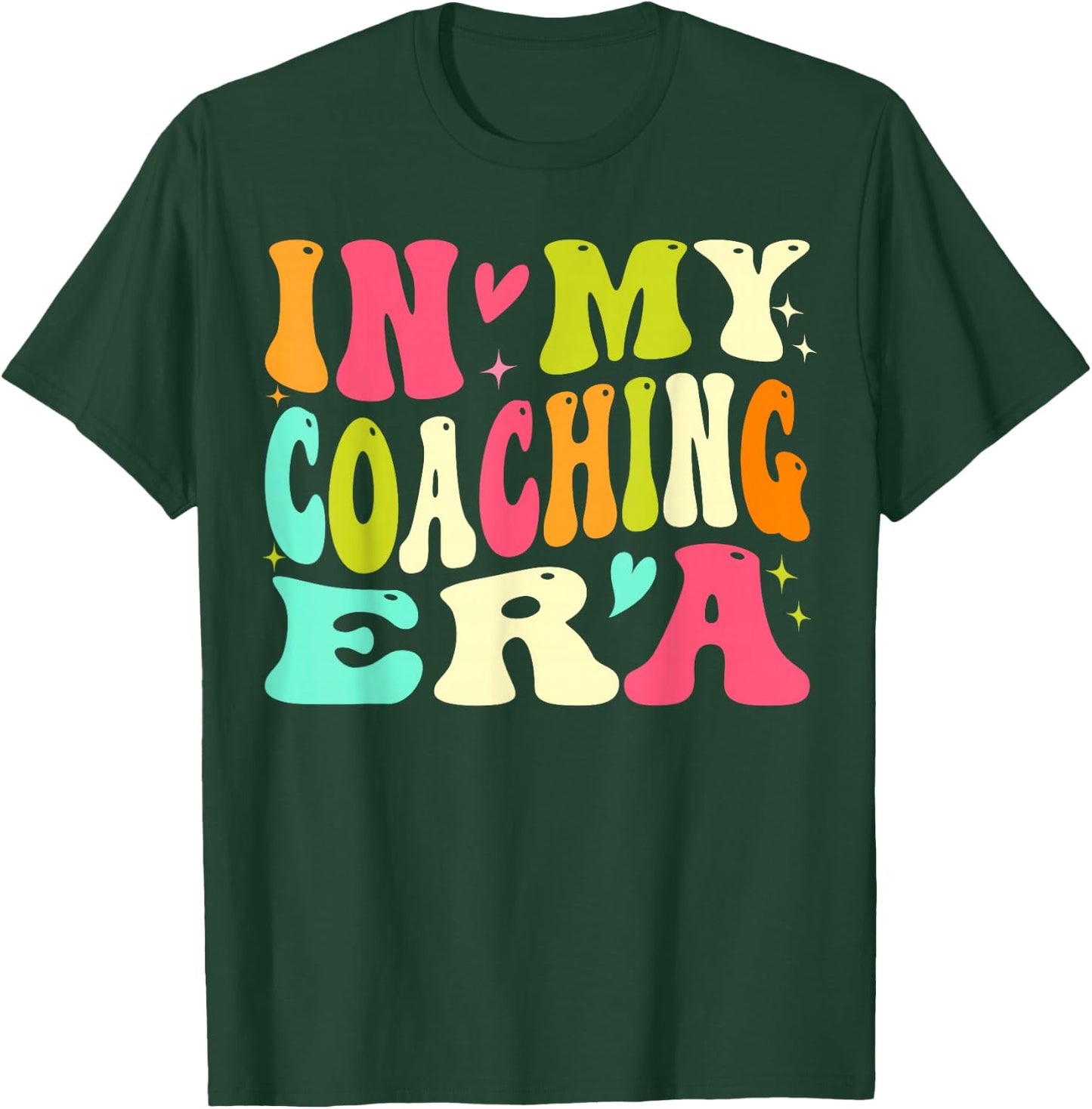 In My Coaching Era Groovy T-Shirt - T-Shirt | Forest