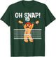 Gingerbread Man Oh Snap Christmas Volleyball Player Blocker T-Shirt - T-Shirt | Forest