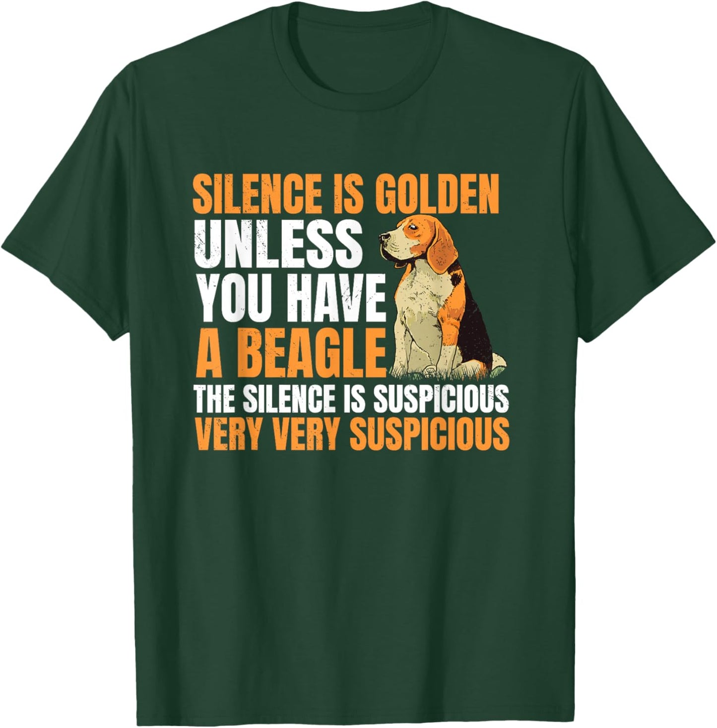 Beagle Small Scent Dog Hunting Pet Breeder Silence Is Golden T-Shirt - T-Shirt | Forest