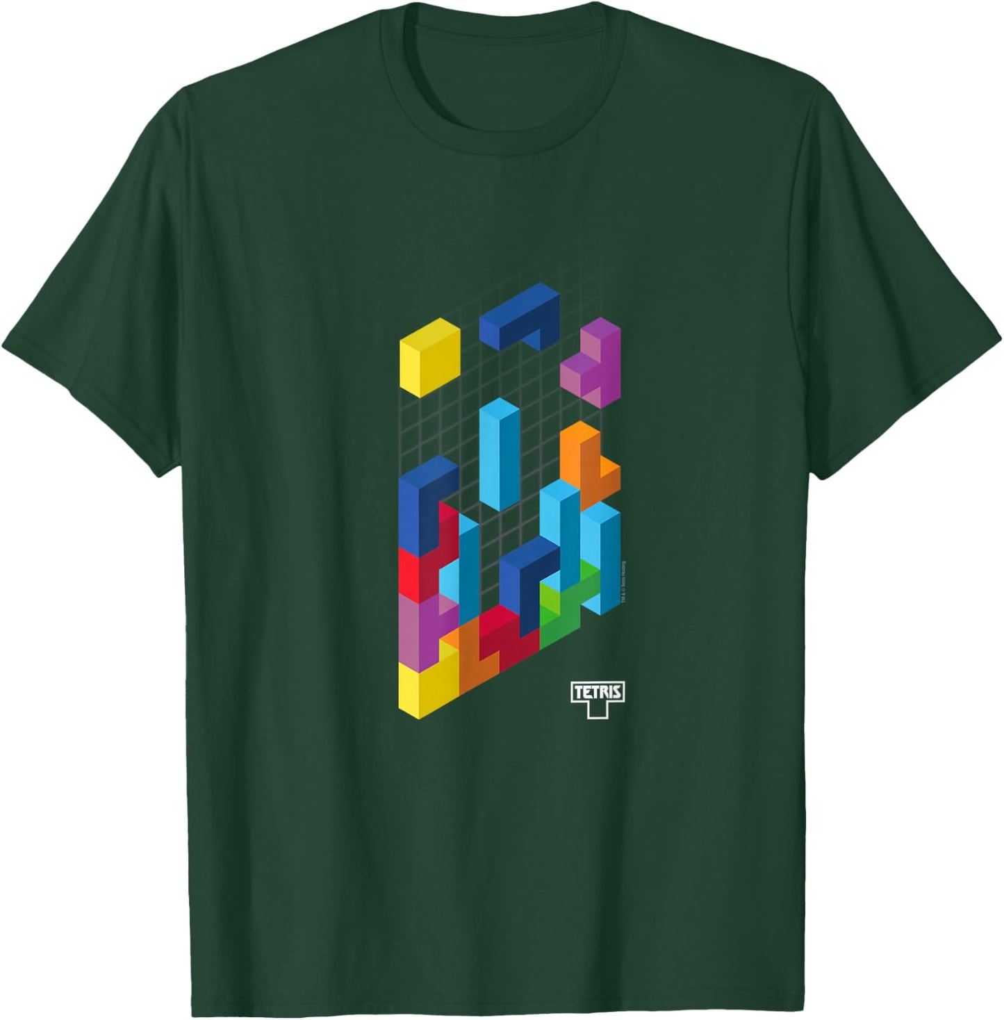 Tetris 3D Game Art T-Shirt - T-Shirt | Forest