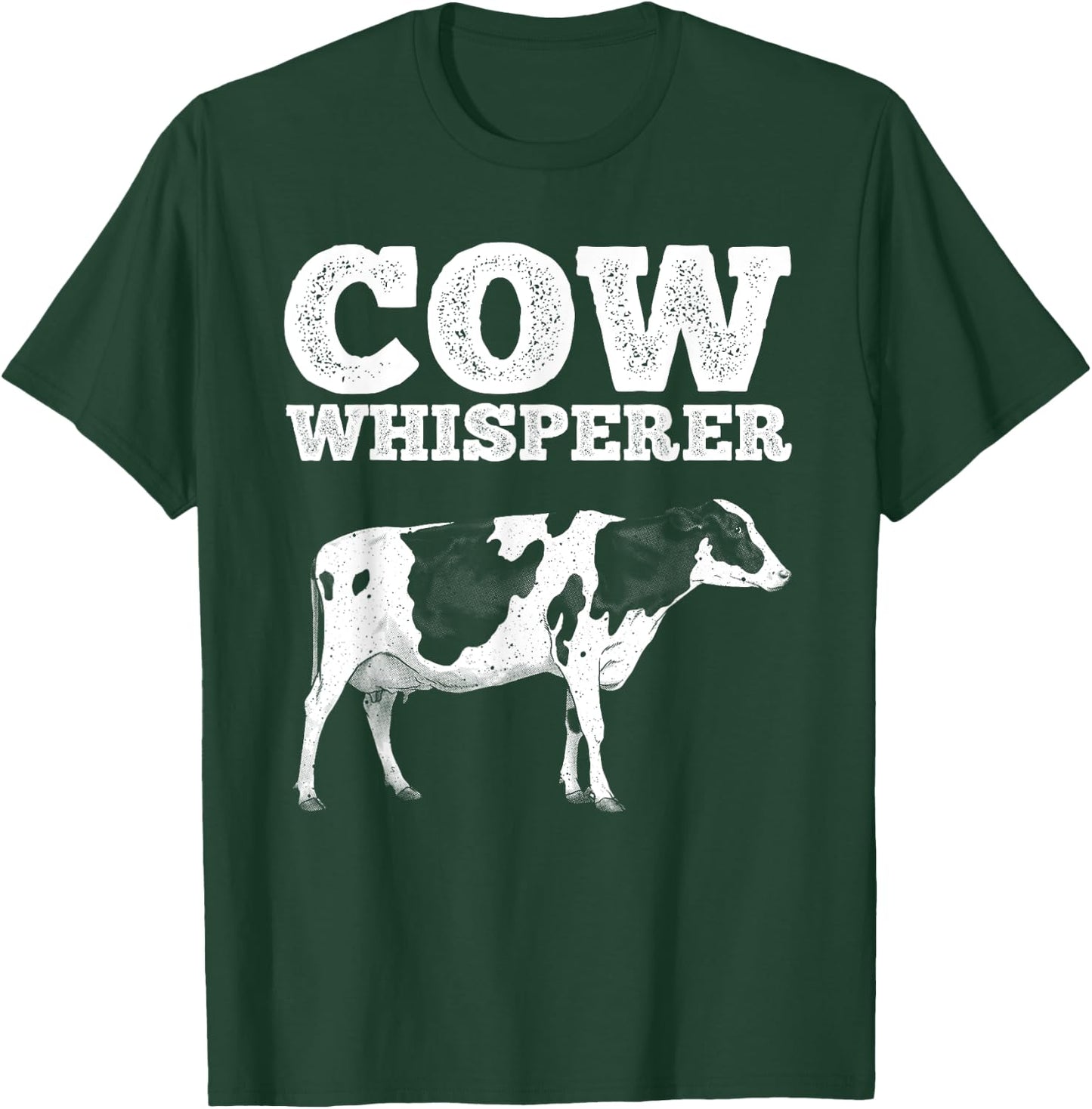 Funny Cow Whisperer Design Women Cow Farmer Farming T-Shirt - T-Shirt | Forest