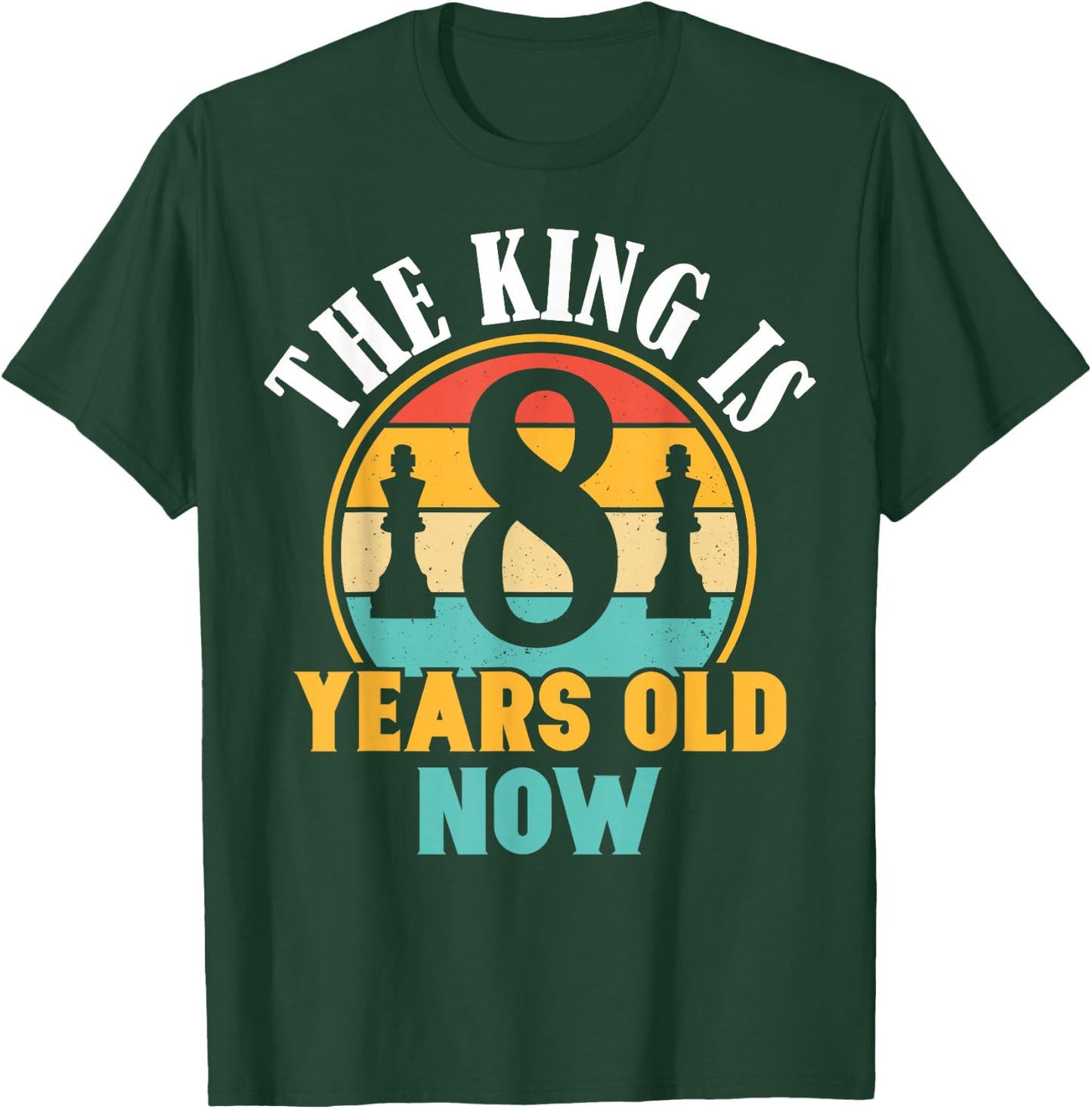 Chess Lover 8th Birthday Chess 8 Years Old Boy Birthday T-Shirt - T-Shirt | Forest