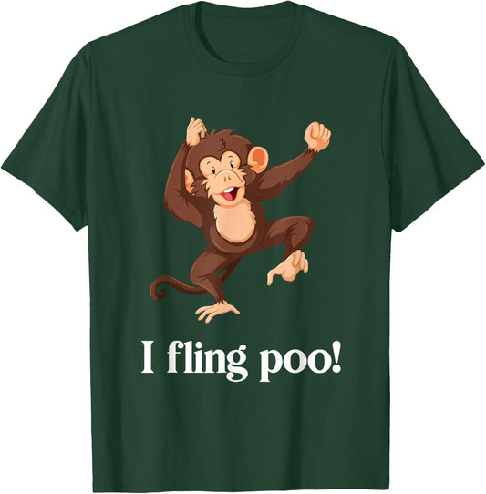 I fling poo monkey T-Shirt - T-Shirt | Forest