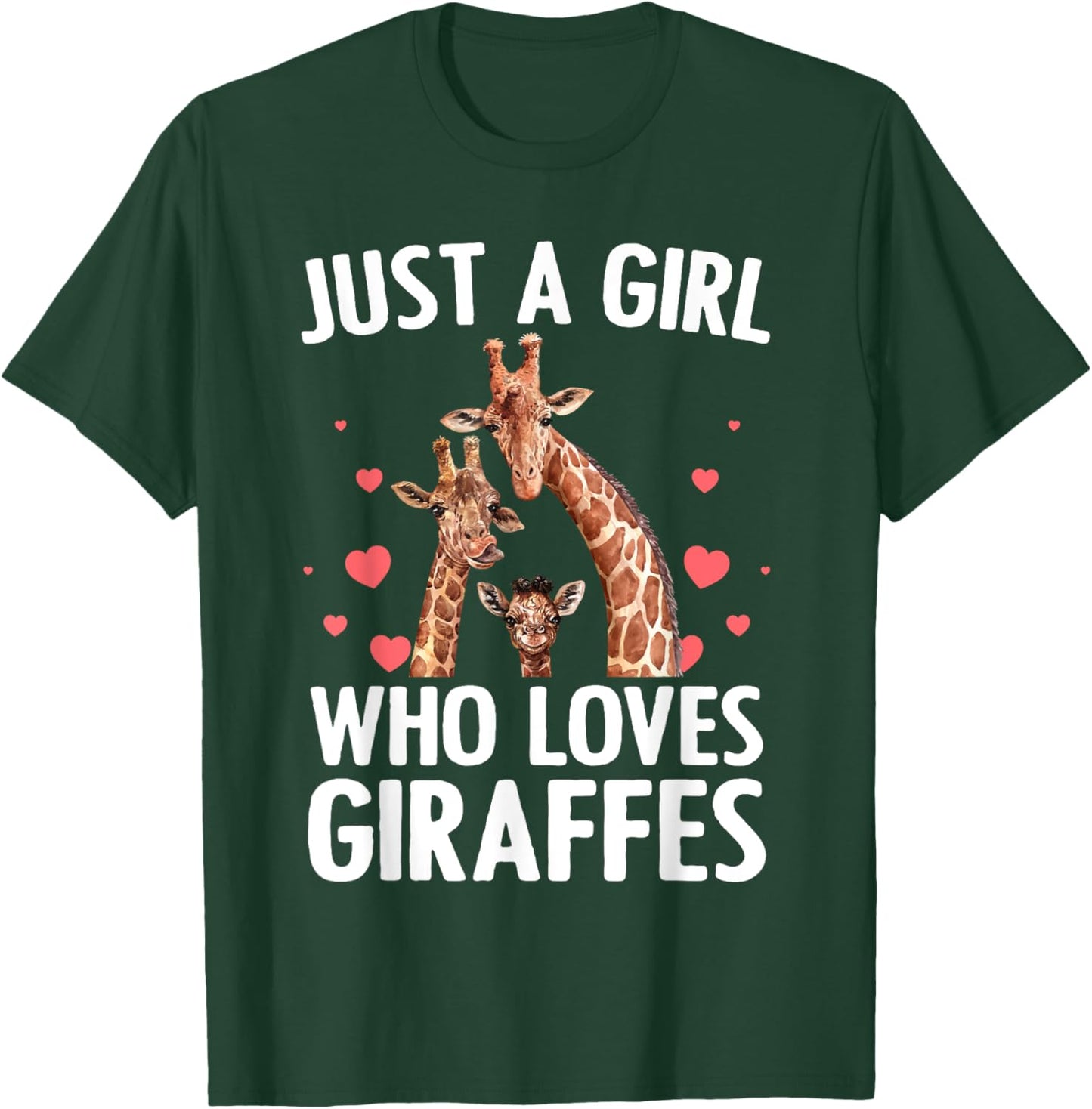 Cool Giraffe Girls Africa Safari Zoo Animal Lovers T-Shirt - T-Shirt | Forest