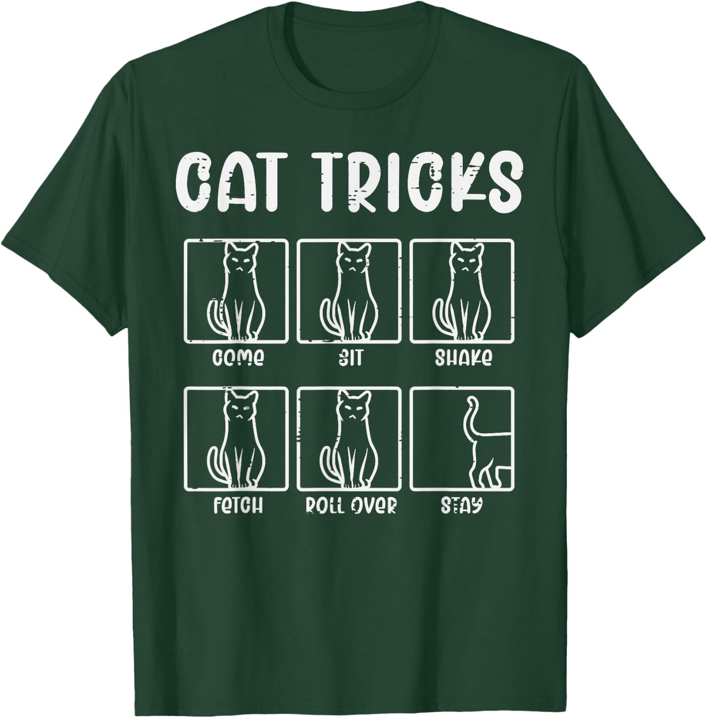 Cat Tricks Funny Feline Kitten Kitty Pet Owner Men Women Kid T-Shirt - T-Shirt | Forest