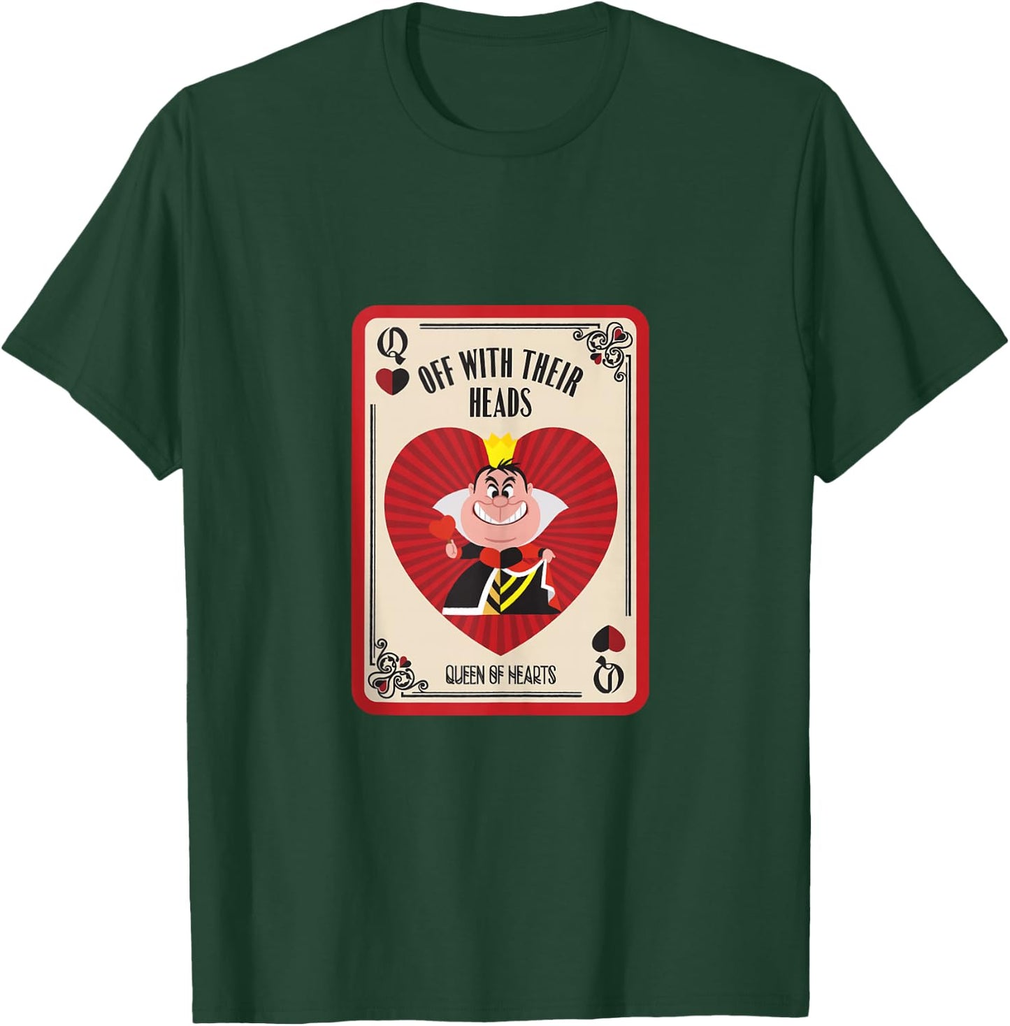 Disney Villains The Queen of Hearts Off with Their Heads T-Shirt - T-Shirt | Forest