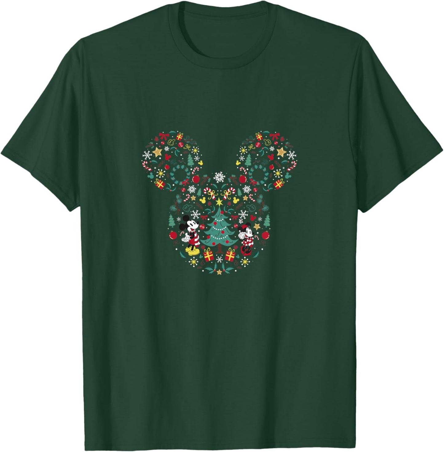 Kids Disney Mickey And Friends Christmas Icon Holiday Toddler T-Shirt - T-Shirt | Forest