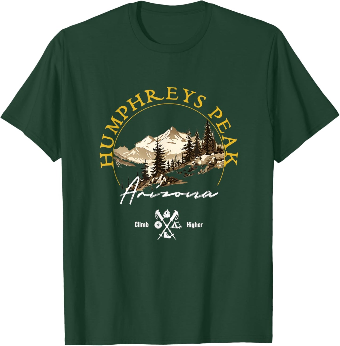 Humphreys Peak Retro Vintage Apparel Humphreys Peak Souvenir T-Shirt - T-Shirt | Forest