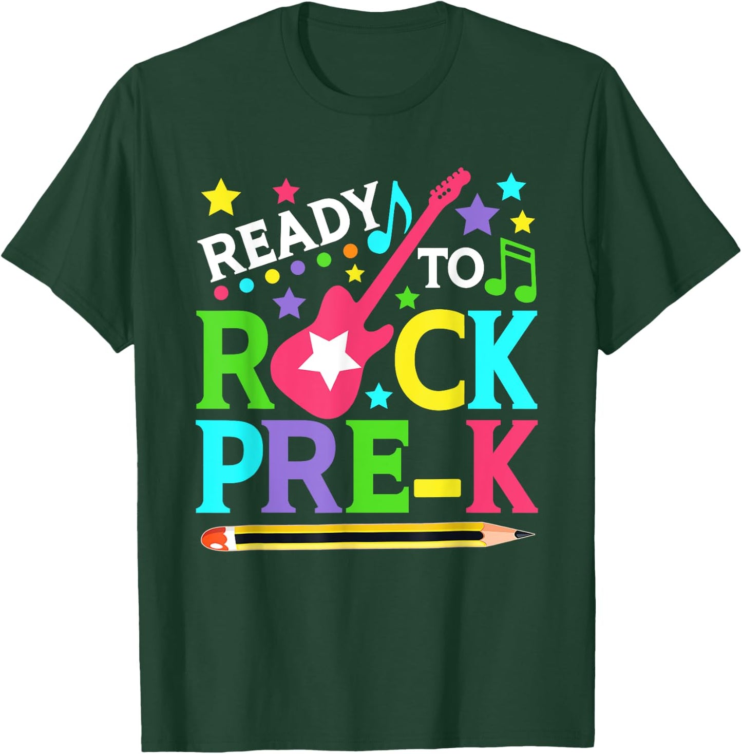 Ready To Rock Pre-k Shirt Back to School Teachers Kids T-Shirt - T-Shirt | Forest