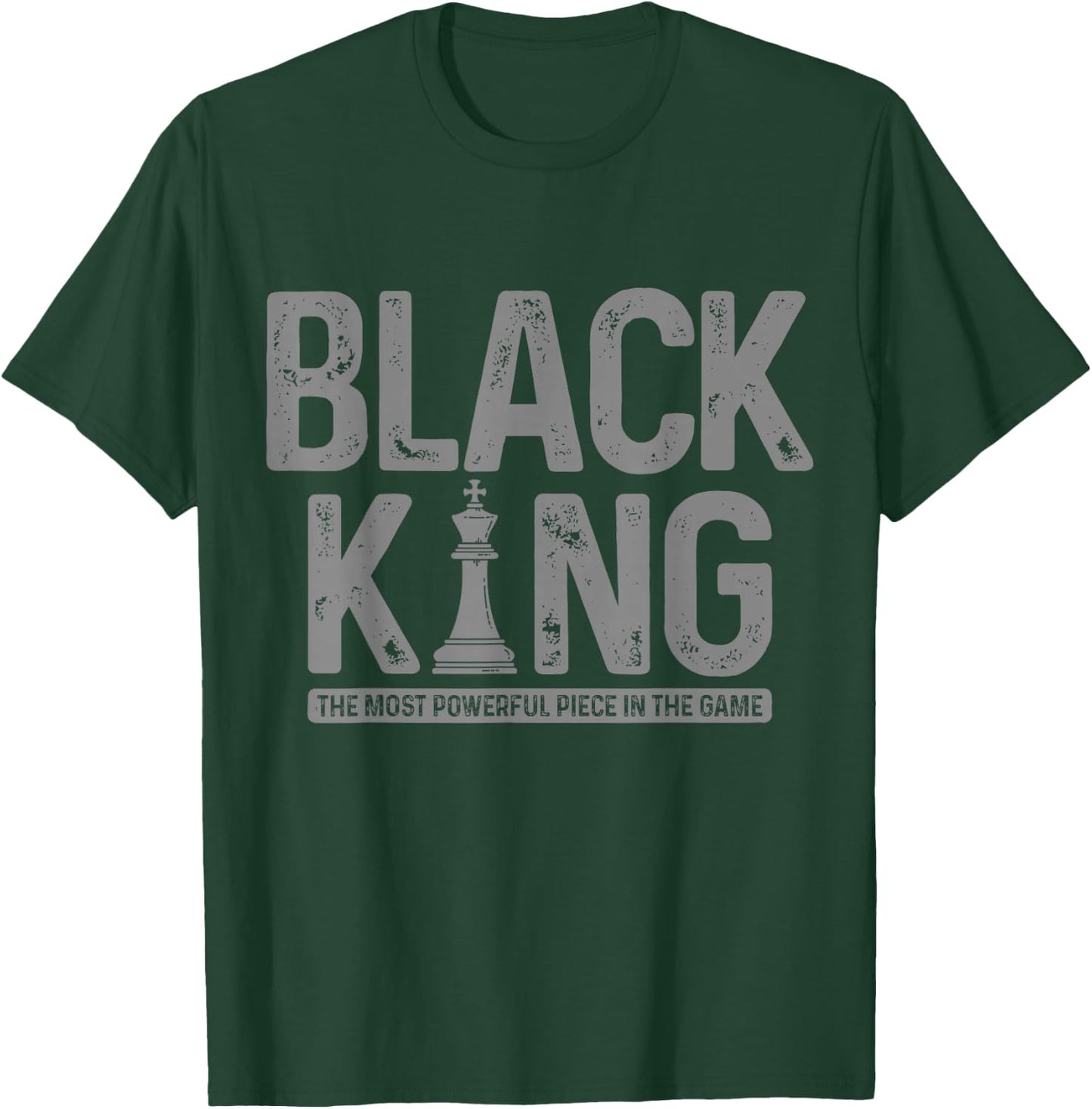 Black King Chess History Month Juneteenth African Pride T-Shirt - T-Shirt | Forest