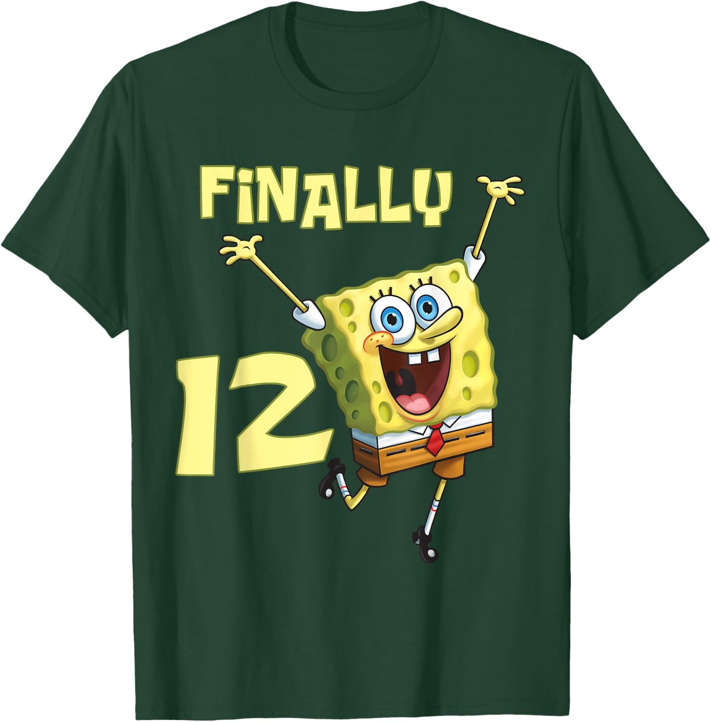 Mademark x SpongeBob SquarePants - Original SpongeBob Square Pants - 12th Birthday. Finally 12. T-Shirt - T-Shirt | Forest