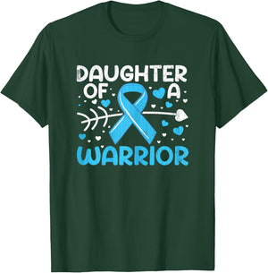 Daughter Of Warrior Prostate Cancer Awareness Blue Graphic T-Shirt - T-Shirt | Forest