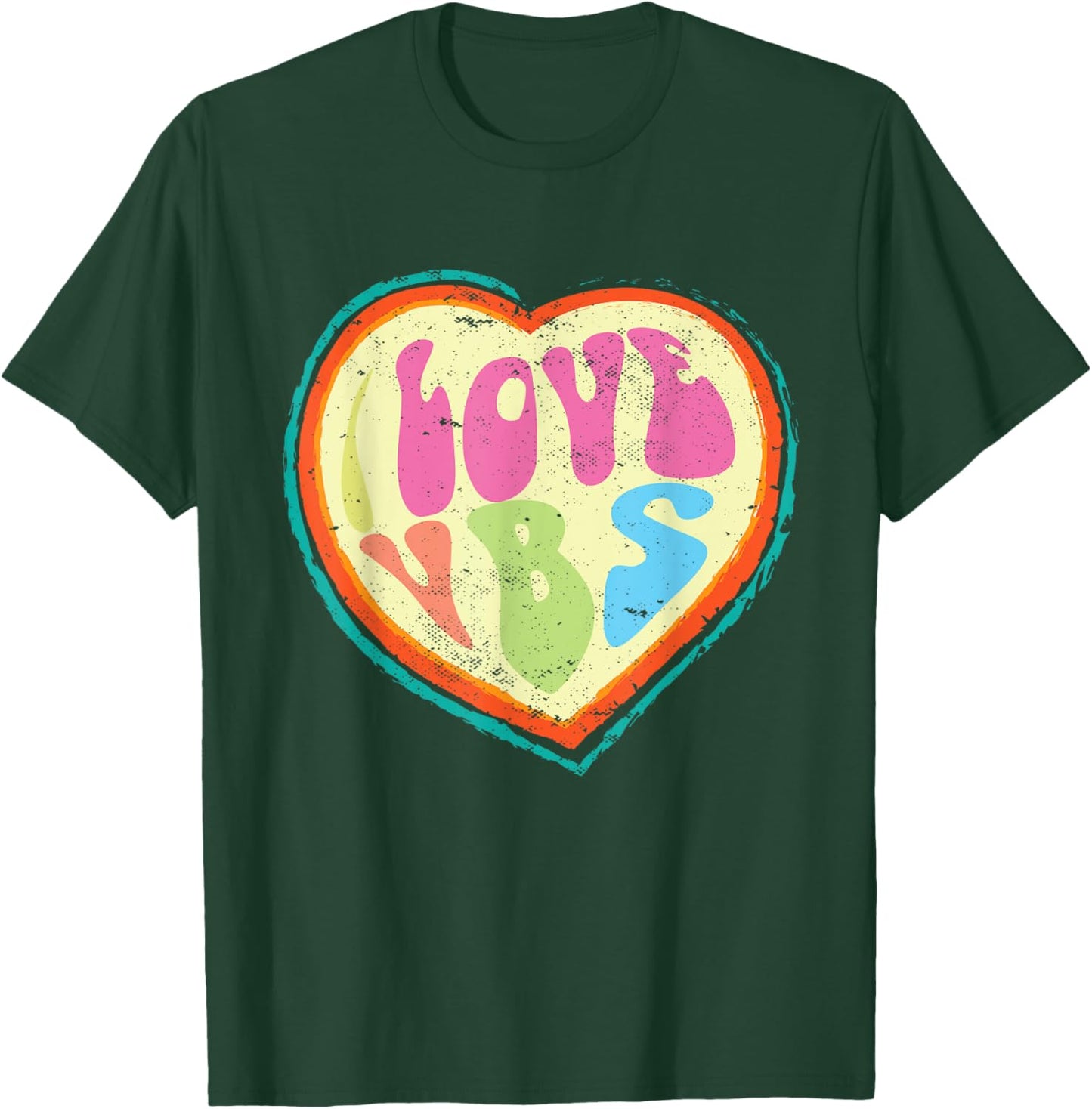 I Love VBS Hearts Vacation Bible School Crew Bible Study T-Shirt - T-Shirt | Forest