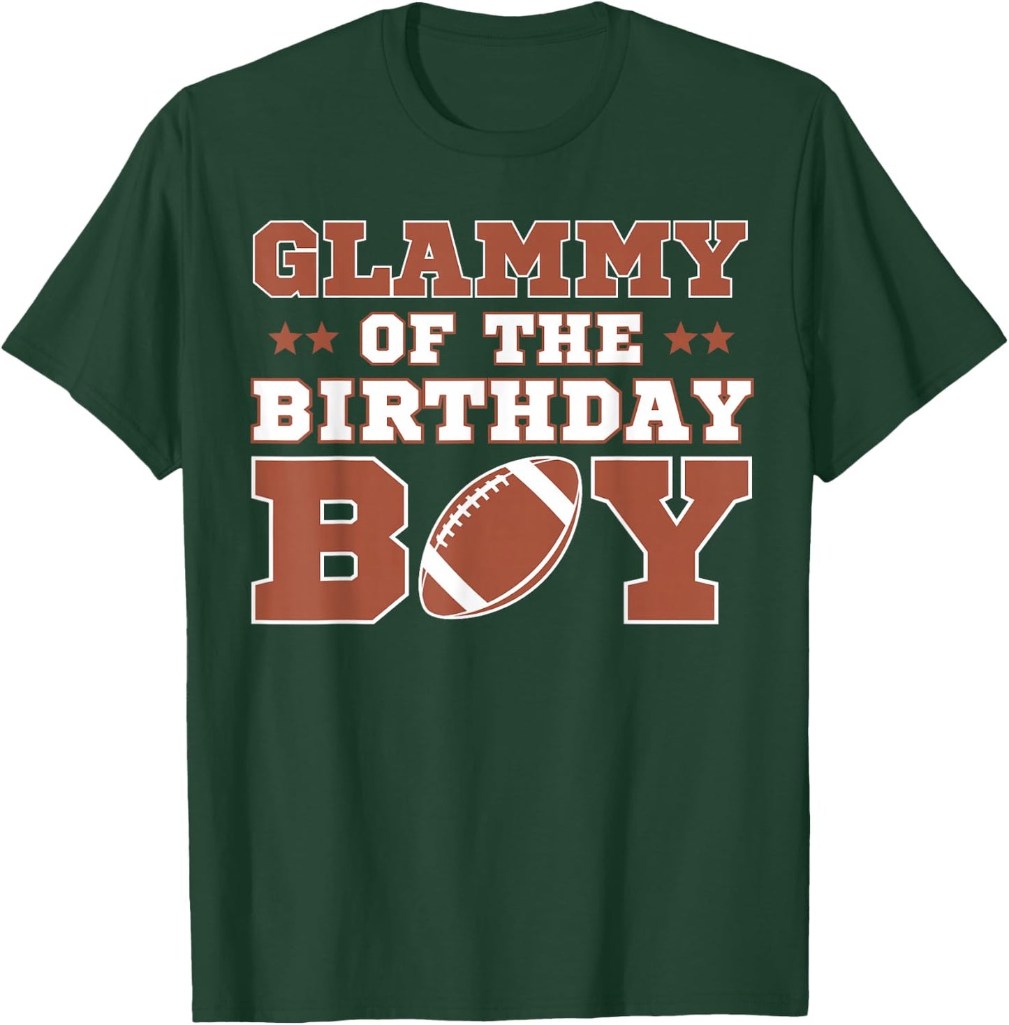 Glammy Of The Birthday Boy Football Kid 1st Bday Party Lover T-Shirt - T-Shirt | Forest