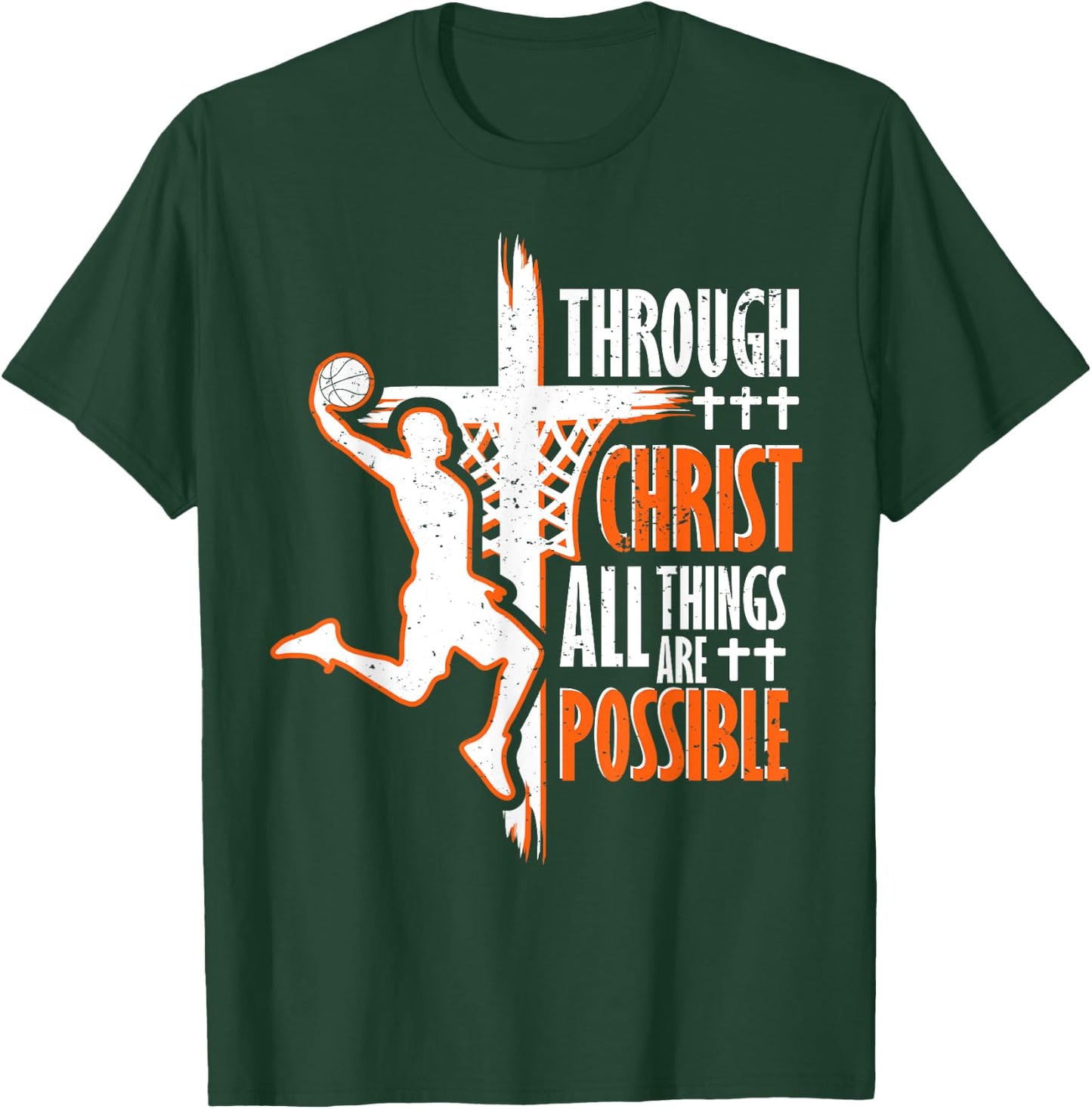 Christian basketball jesus christ basketball religious funny T-Shirt - T-Shirt | Forest