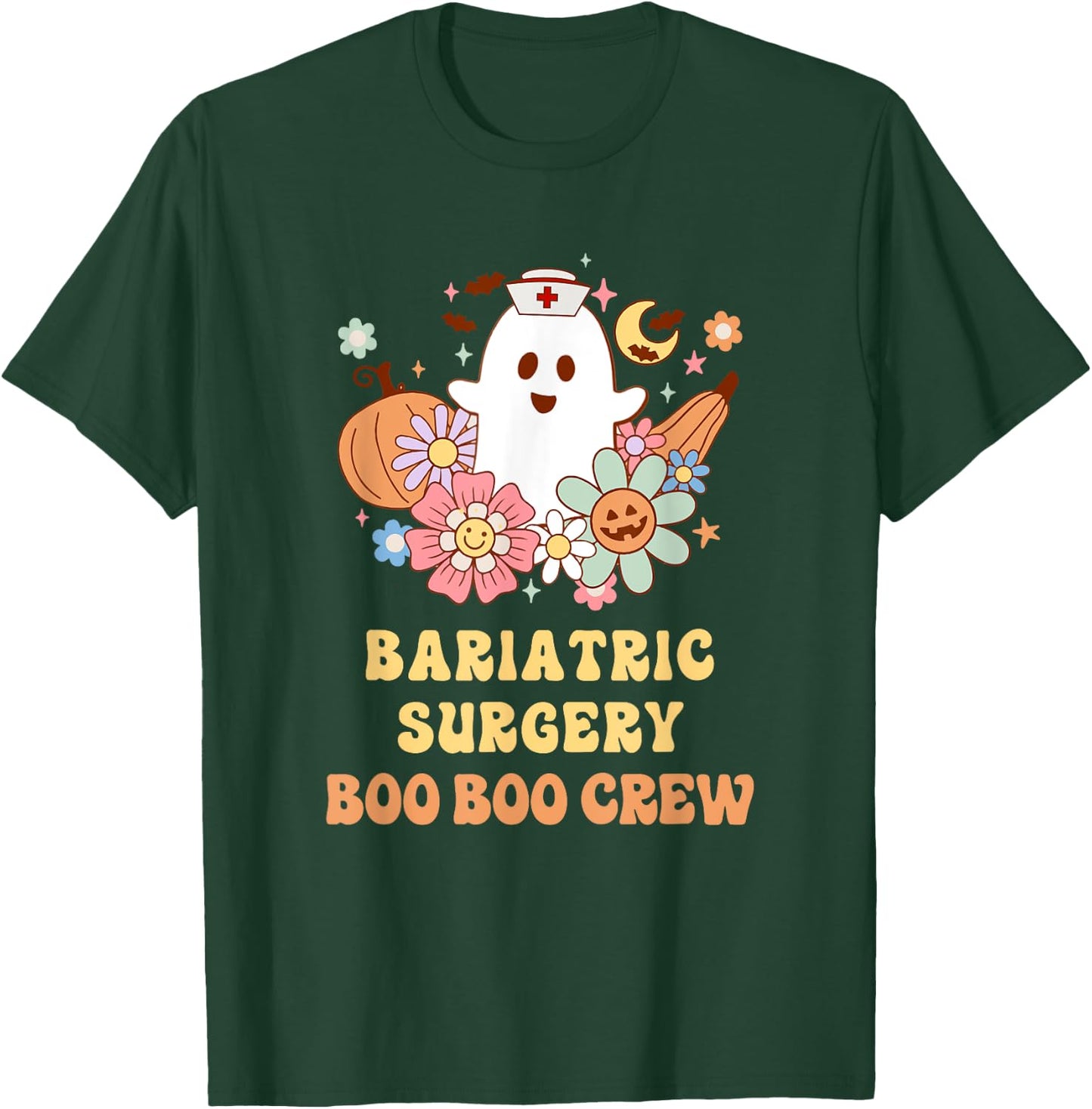 Bariatric Surgery Boo Boo Crew Nurse Halloween T-Shirt - T-Shirt | Forest