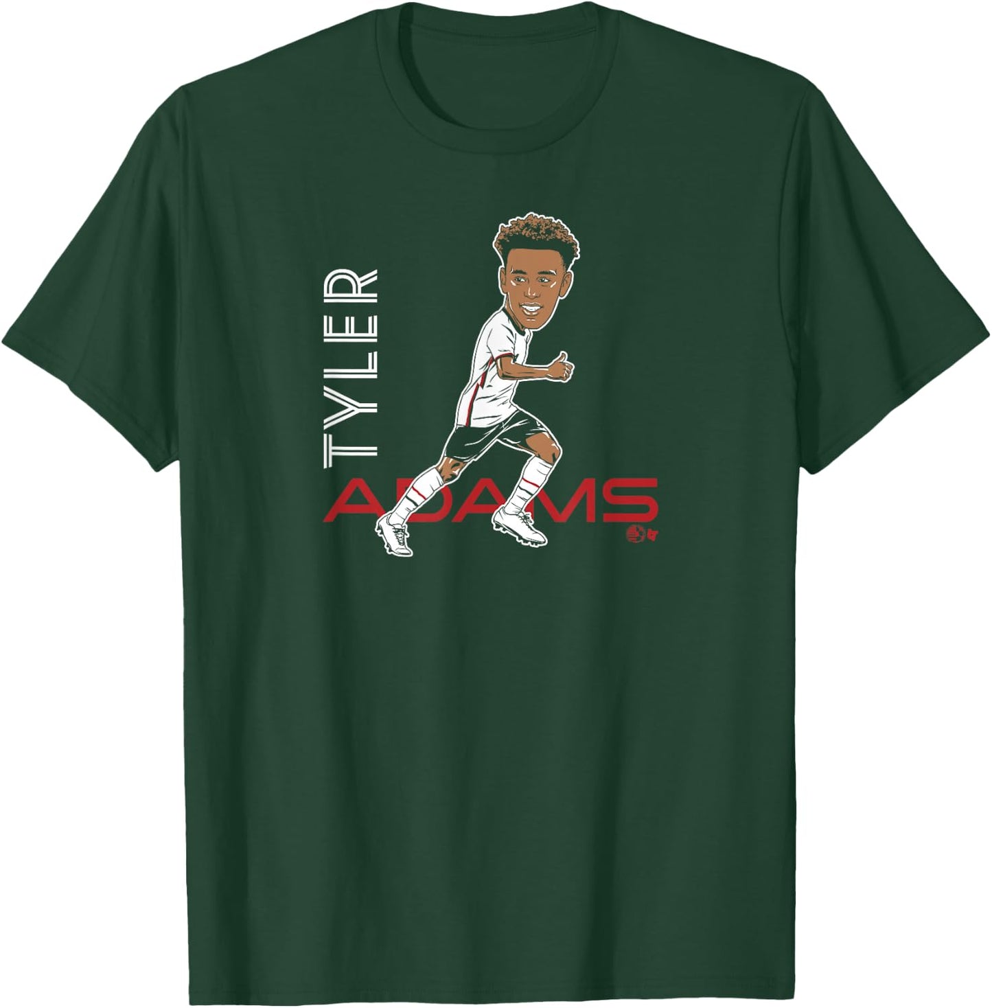 Tyler Adams - Caricature - United States Soccer T-Shirt - T-Shirt | Forest