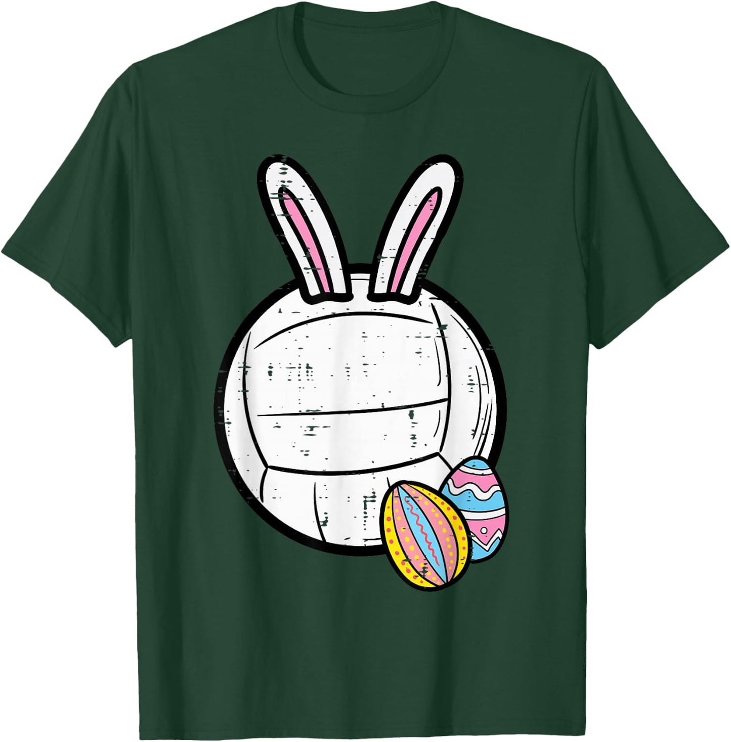Easter Volleyball Bunny Sports Player Women Girls Teens Men T-Shirt - T-Shirt | Forest