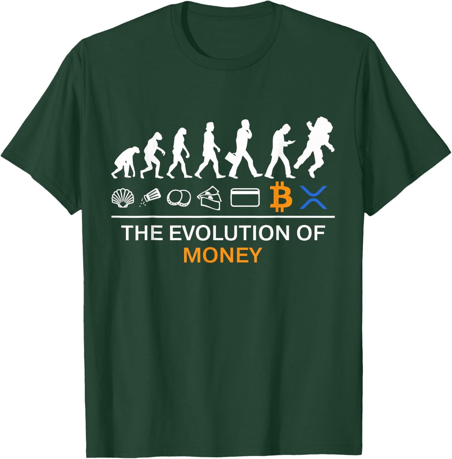 The Evolution Of Money Funny Bitcoin Ripple XRP To The Moon T-Shirt - T-Shirt | Forest