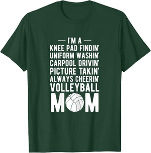 Volleyball Mom Volleyball-Player Volleyball Ball Gift T-Shirt - T-Shirt | Forest