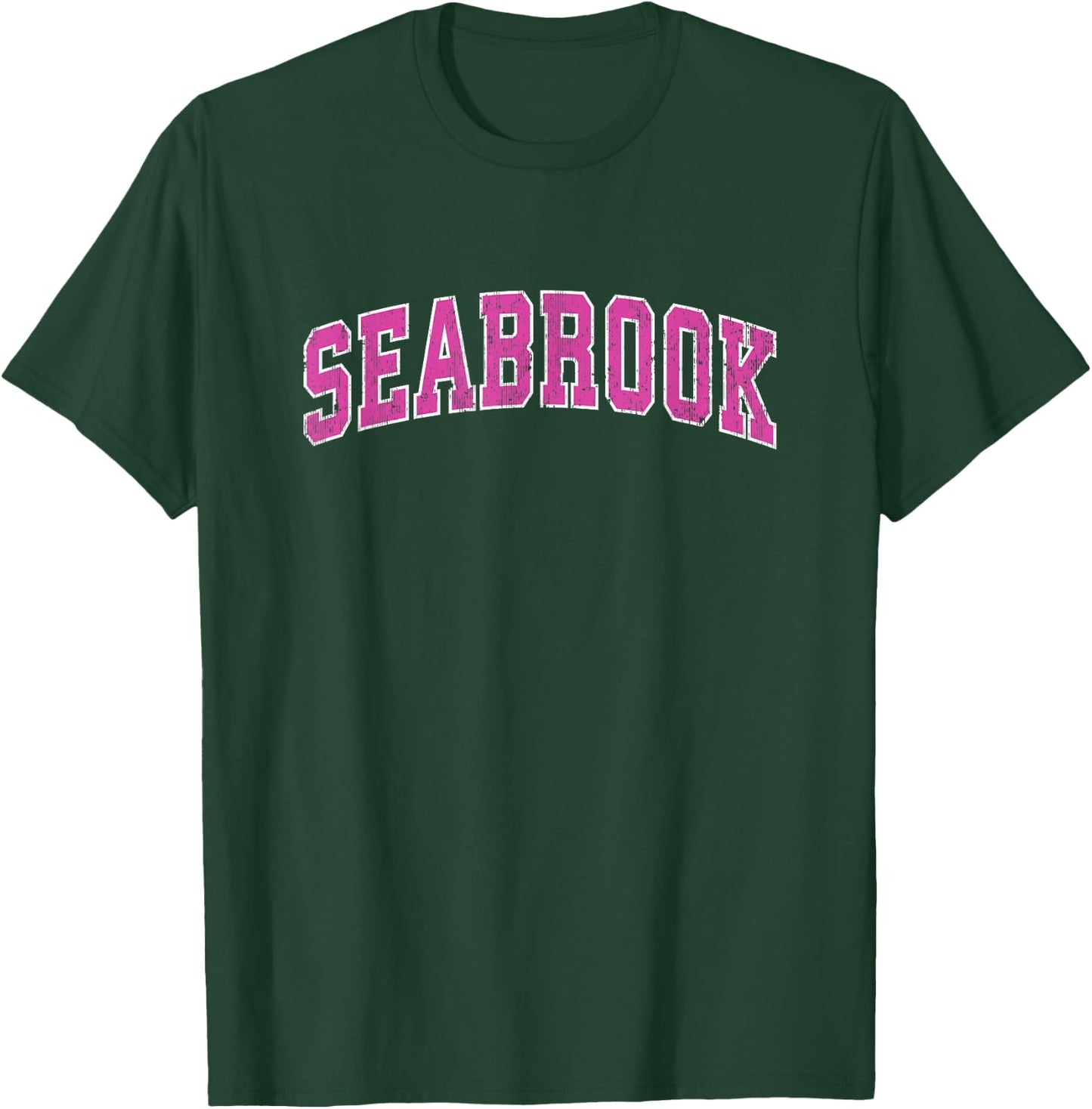 Seabrook Texas TX Vintage Sports Design Pink Design T-Shirt - T-Shirt | Forest