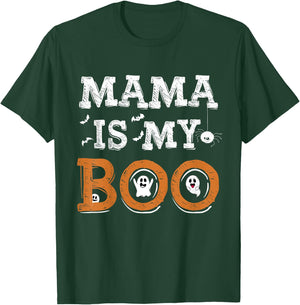 Cute Mama Is My Boo Kids Mom Funny Daughter Son T-Shirt - T-Shirt | Forest