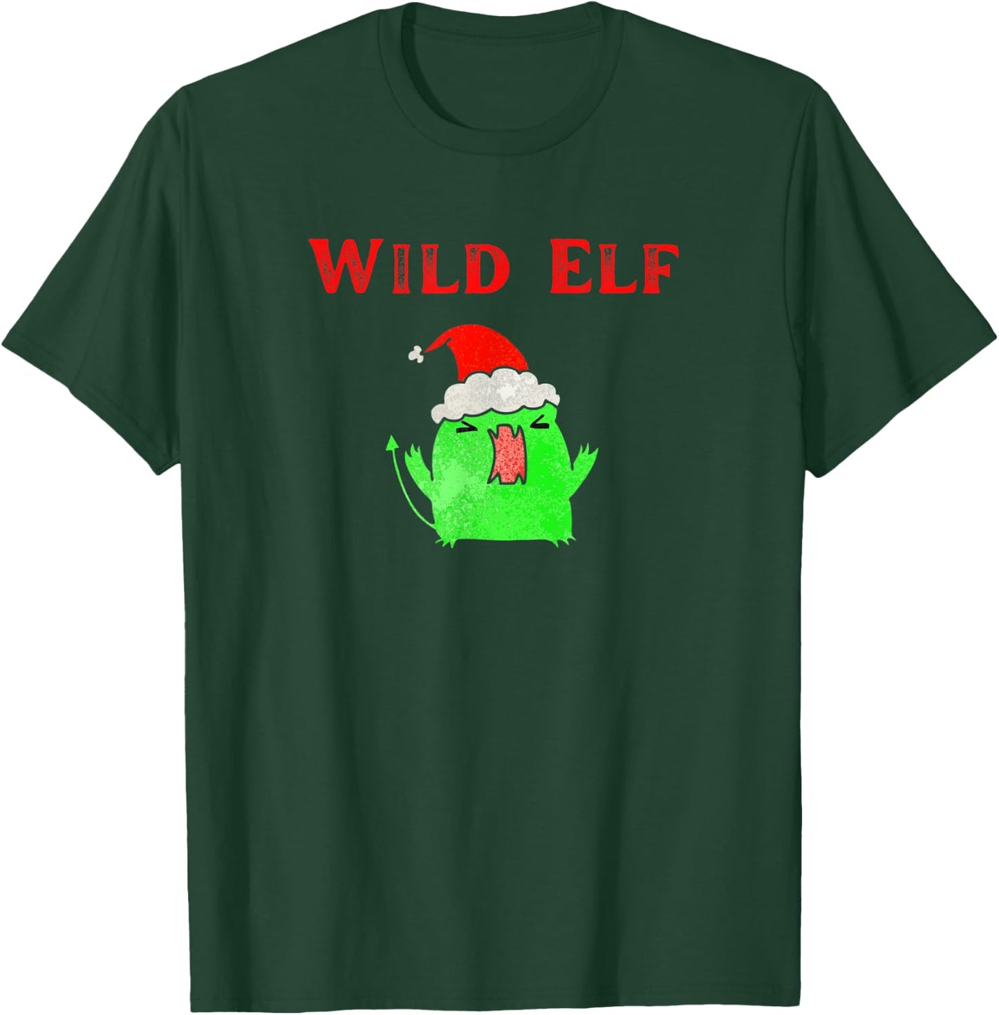 Wild Christmas Elf Funny Grab Idea Yankee Swap T-Shirt - T-Shirt | Forest
