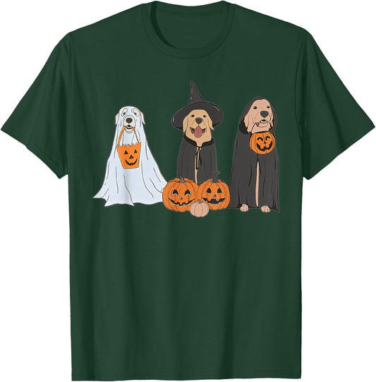 Halloween Labrador Golden Retriever T-Shirt - T-Shirt | Forest
