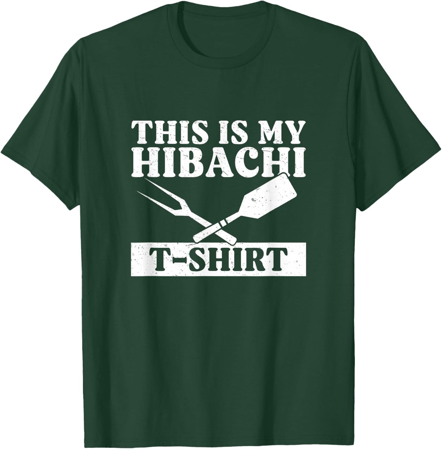 Hibachi Grilling Apparel - Men's Black X-Small Short Sleeve - Funny Japanese Cooking Hibachi T-Shirt - T-Shirt | Forest