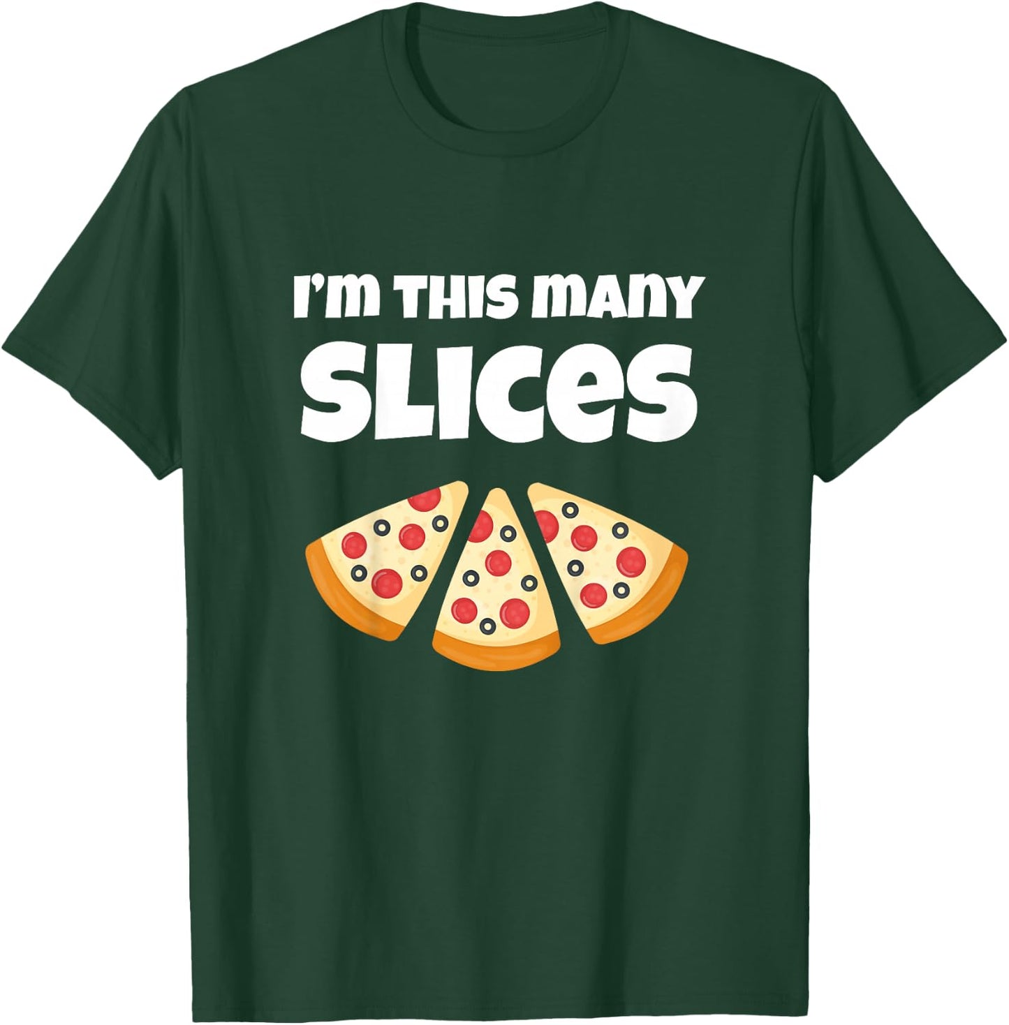 Cute Pizza 3rd Birthday I'm This Many Slices 3-Year-Old T-Shirt - T-Shirt | Forest