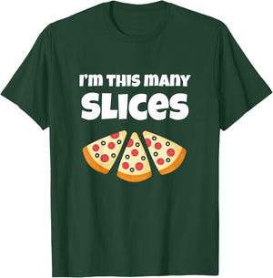 Cute Pizza 3rd Birthday I'm This Many Slices 3-Year-Old T-Shirt - T-Shirt | Forest
