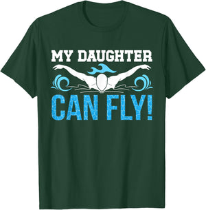 My Daughter Swim Mom Of A Swimmer Mother Swimming Mama T-Shirt - T-Shirt | Forest