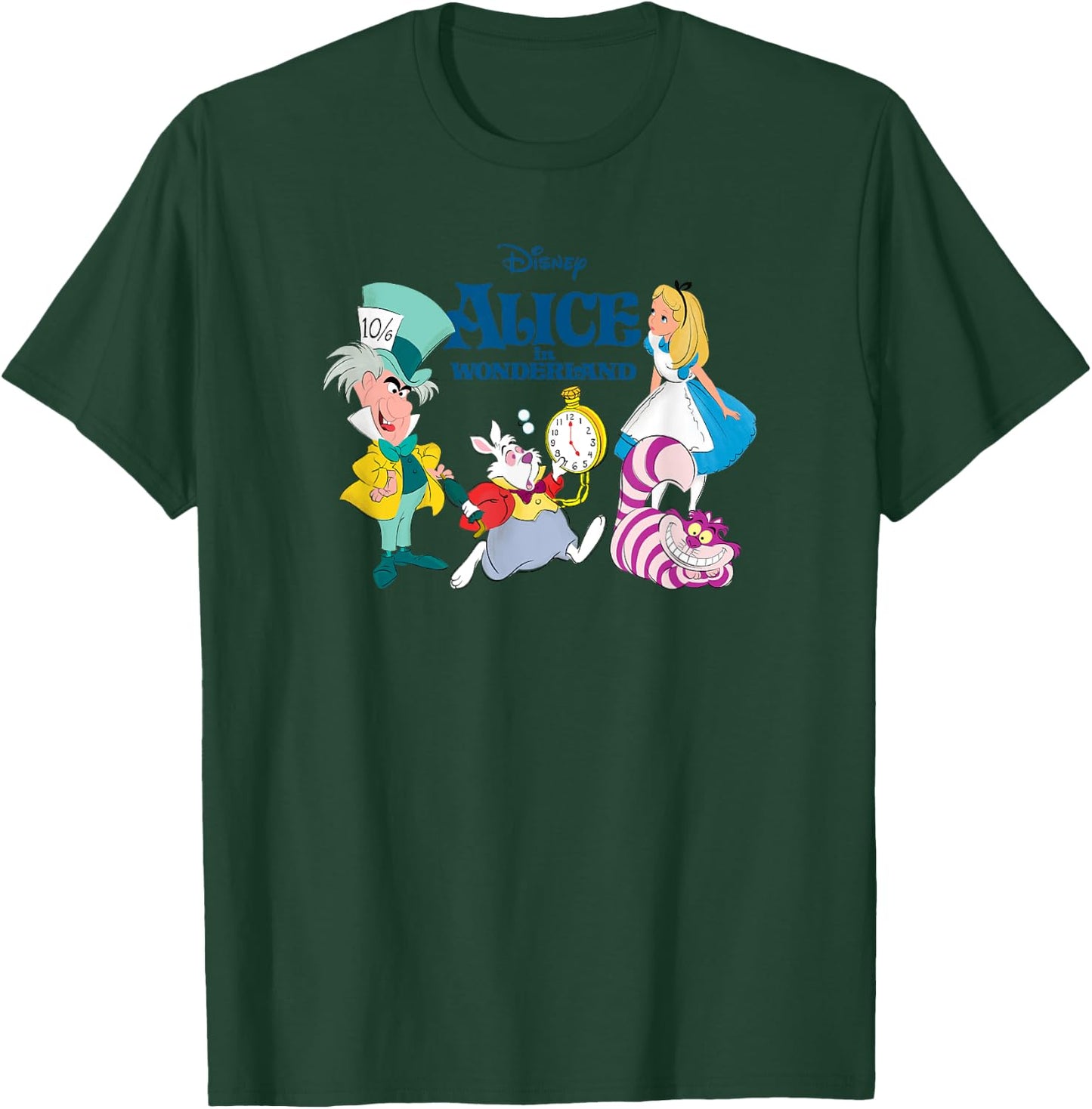 Disney Alice in Wonderland Group Shot & Logo T-Shirt - T-Shirt | Forest