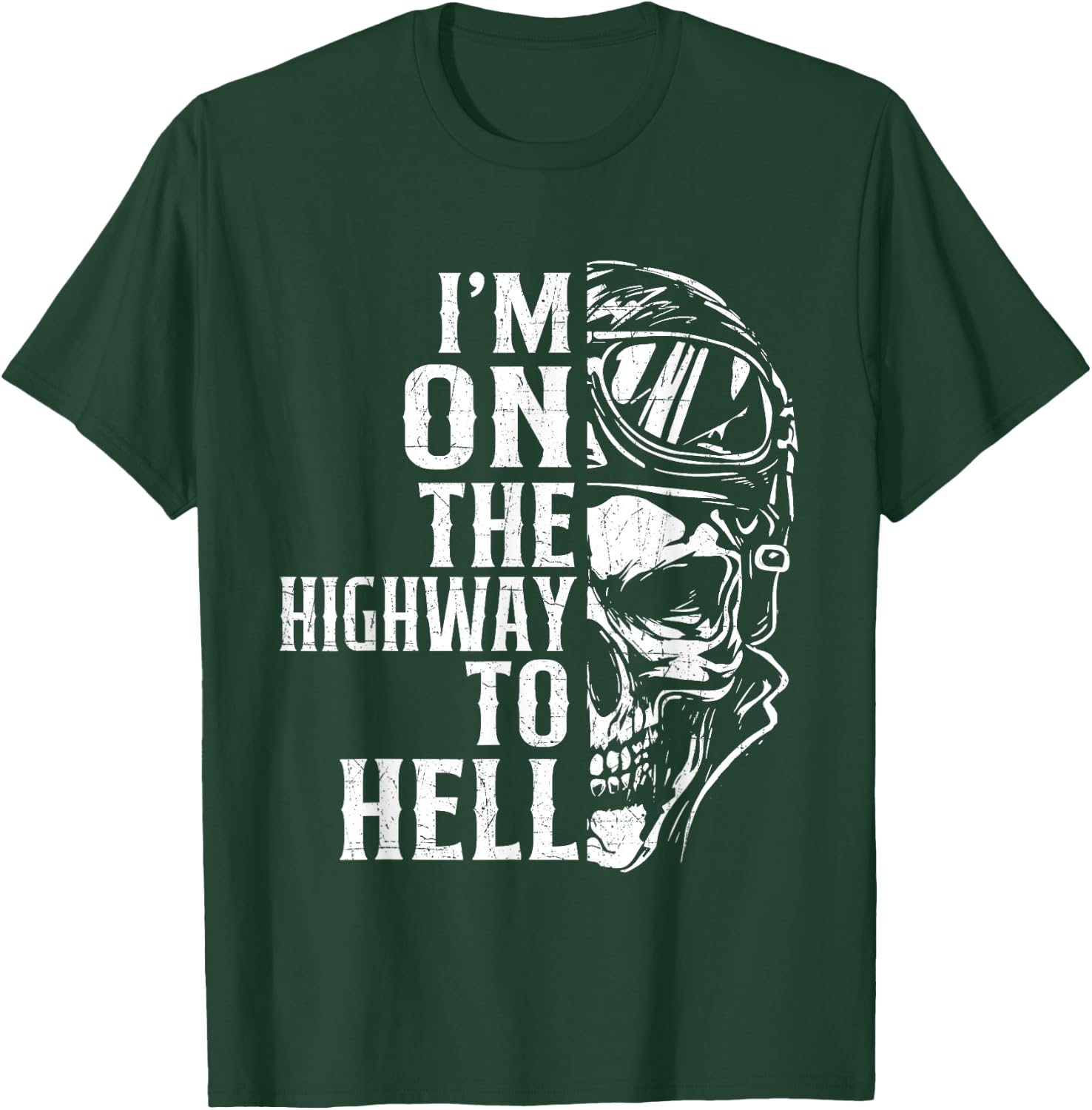I'm On The Highway To Hell - Biker Motorcycle Motorcycling T-Shirt - T-Shirt | Forest