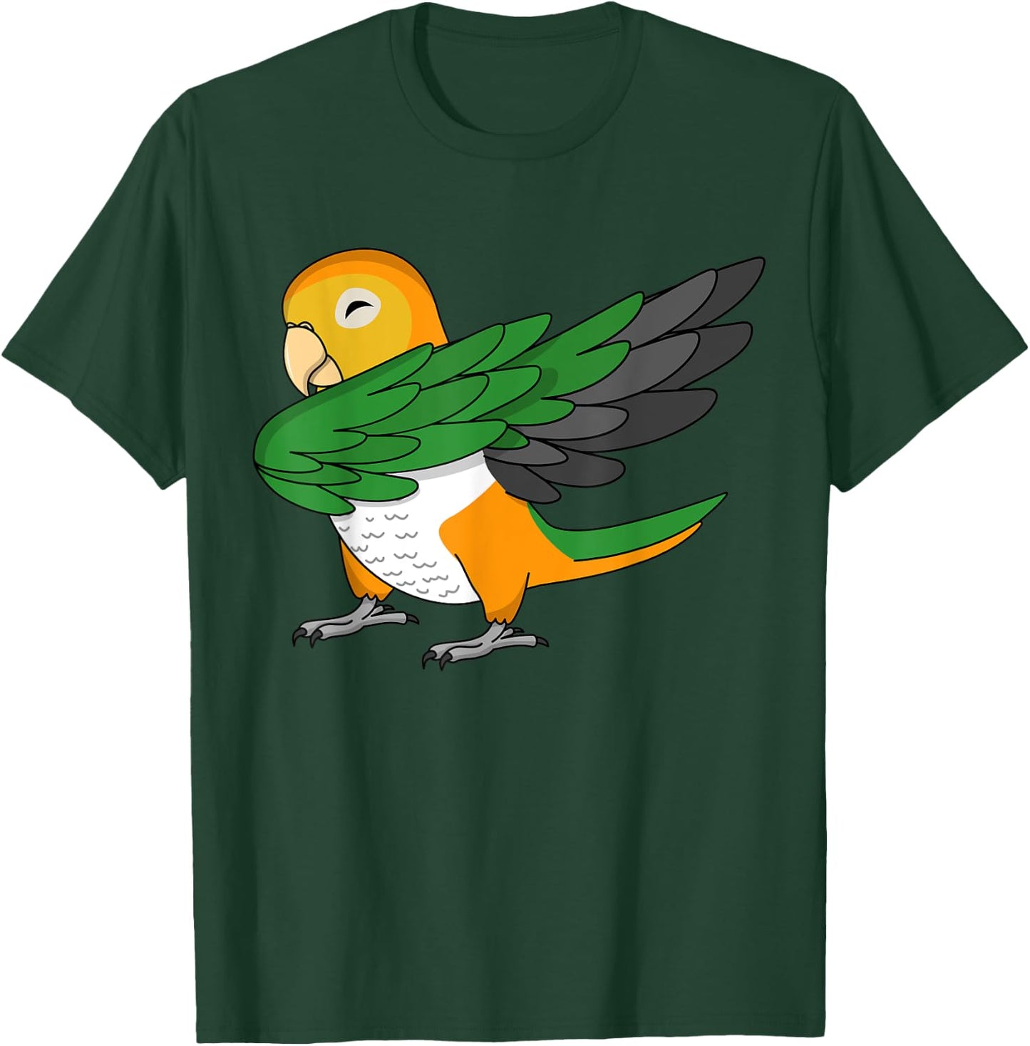 Dabbing Parrot I Funny White-bellied Caique T-Shirt - T-Shirt | Forest