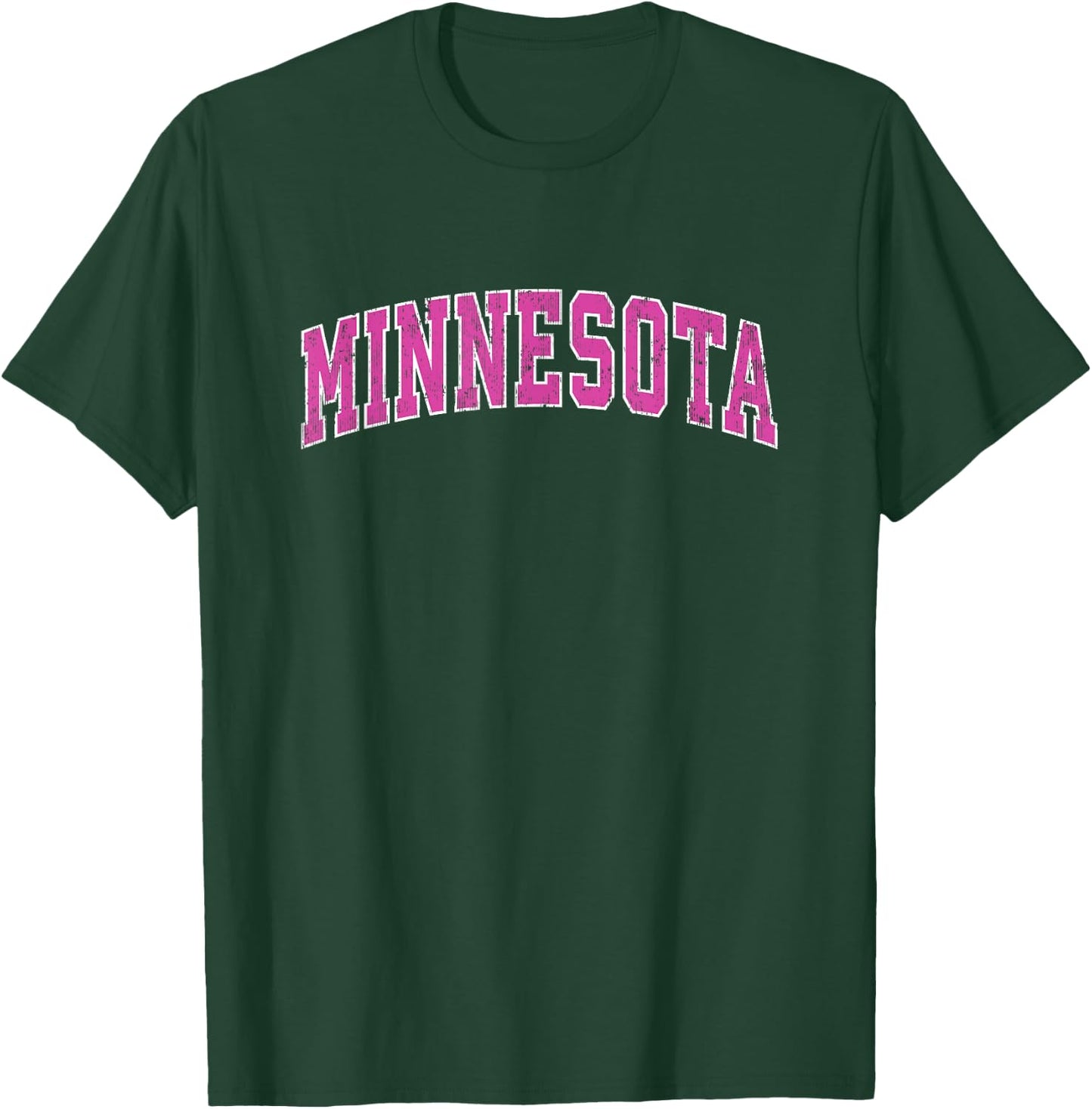 Minnesota MN Vintage Sports Design Pink Design T-Shirt - T-Shirt | Forest
