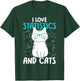 I Love Math and Cats - Funny Statistics T-Shirt - T-Shirt | Forest