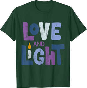 Love and Light | Hanukkah T-Shirt - T-Shirt | Forest