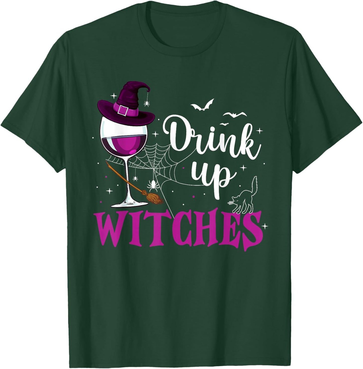 Drink Up Witches Wine Lover Drinking Halloween Costume T-Shirt - T-Shirt | Forest